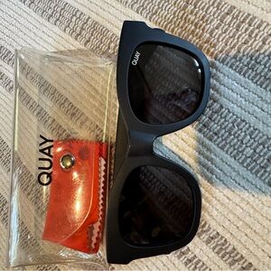 Quay Black Oversized Sunglasses